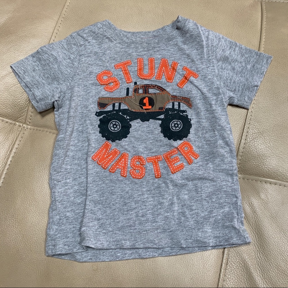 CARTER’S Monster Truck Gray Tee, 18 mo